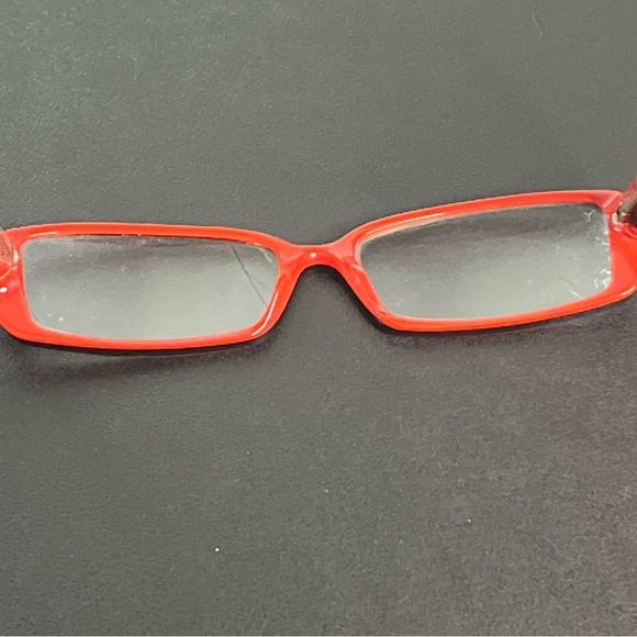 Versace Womens Rectangular Frame Eyeglasses Reading Glasses Red *FRAMES ONLY* - Picture 6 of 11